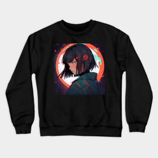 Cyberpunk Girl Crewneck Sweatshirt